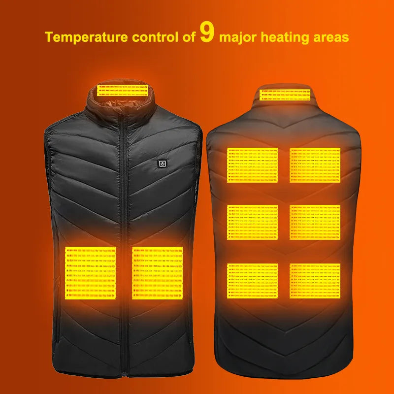 Heated Vest, Washable, USB Charging, Electric