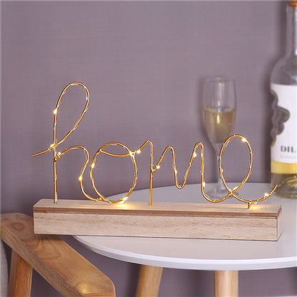 Neon lettering Love Home