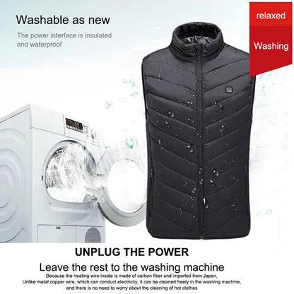 Heated Vest, Washable, USB Charging, Electric
