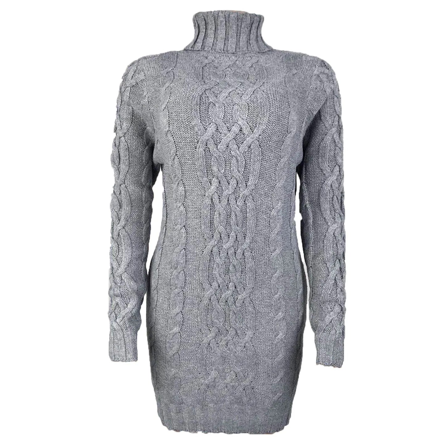 Elegant women's sweater with a cable pattern