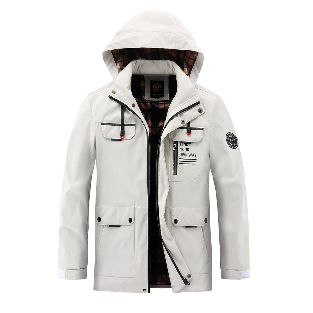 Winter jacket with hood, waterproof