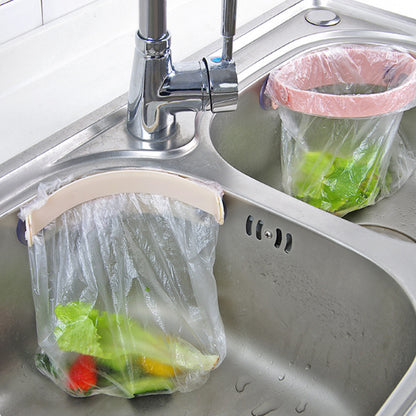 Clip-on garbage rack for the kitchen sink